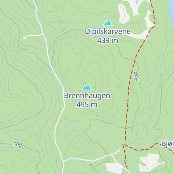 Map of Brennhaugen