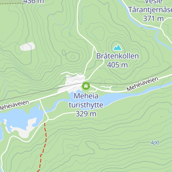 Map of Meheia turisthytte