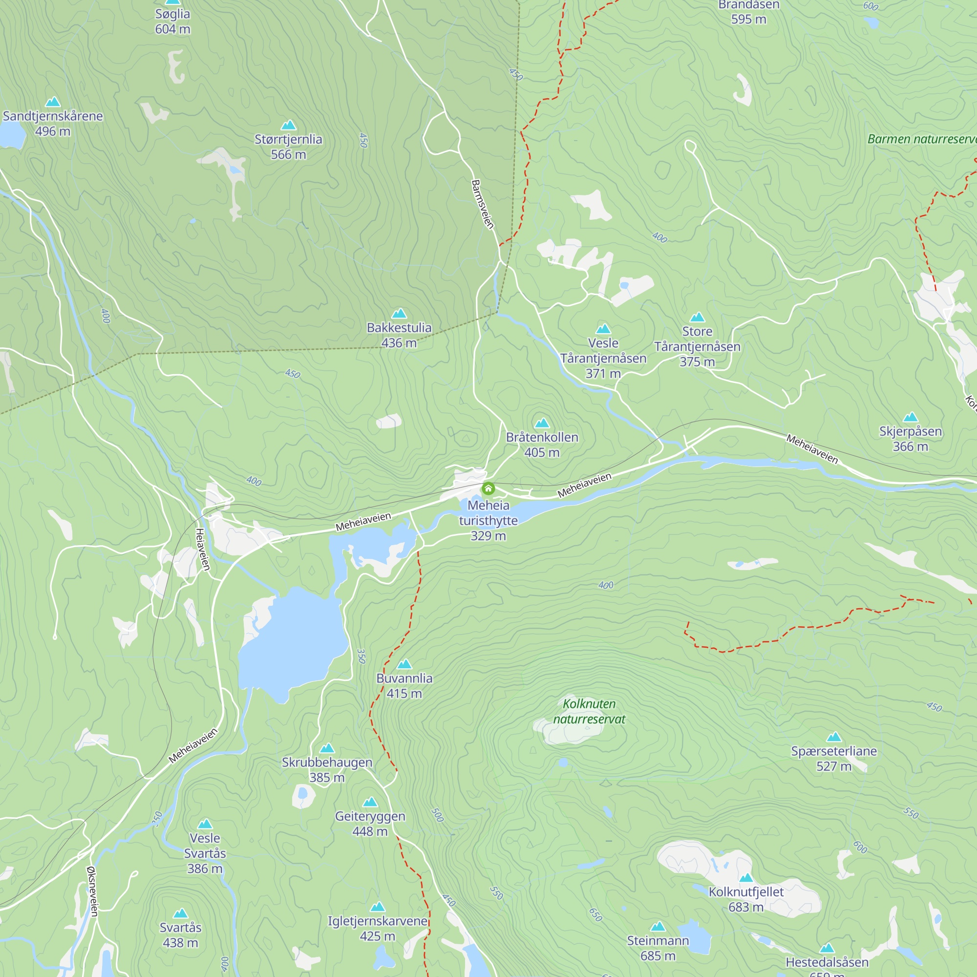 Meheia turisthytte map