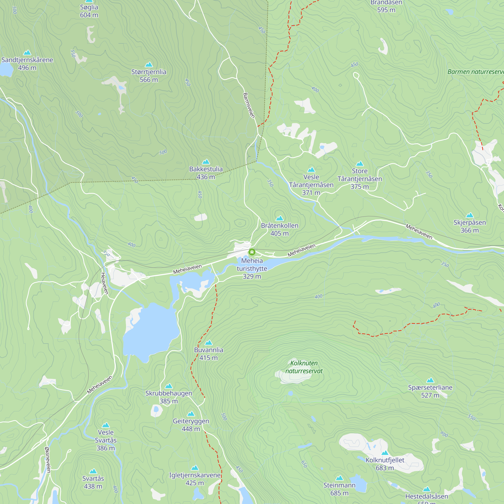 Meheia turisthytte map