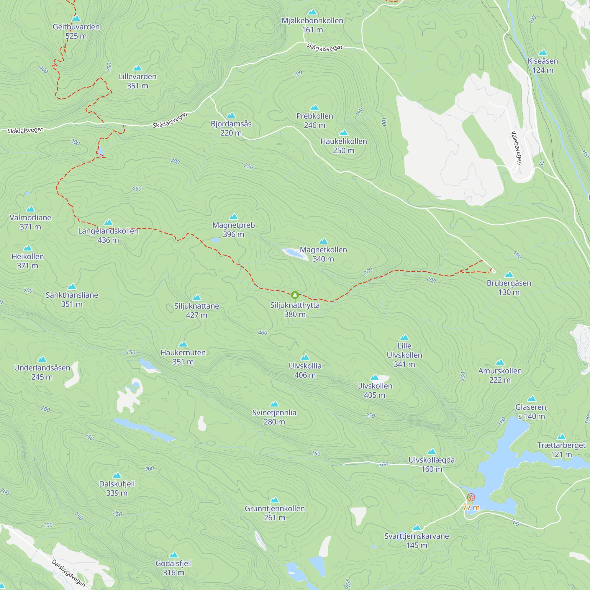 Siljuknatthytta map