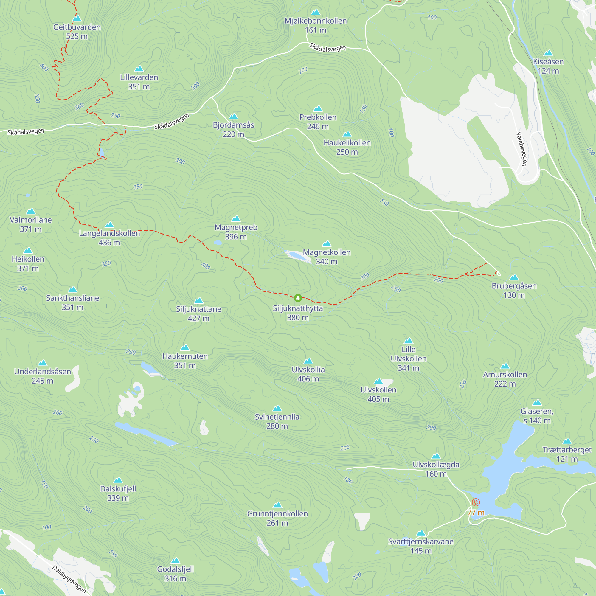 Siljuknatthytta map