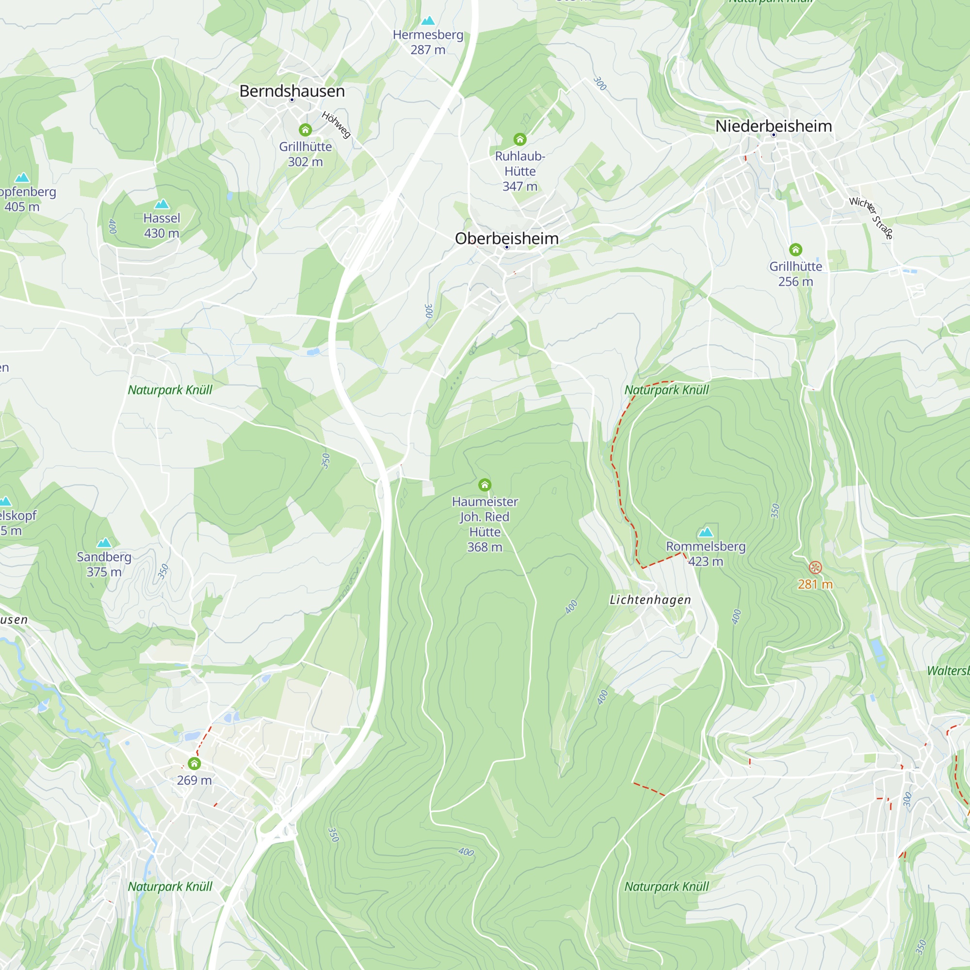 Haumeister Joh. Ried Hütte map