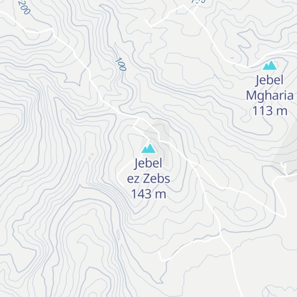 Map of Jebel ez Zebs