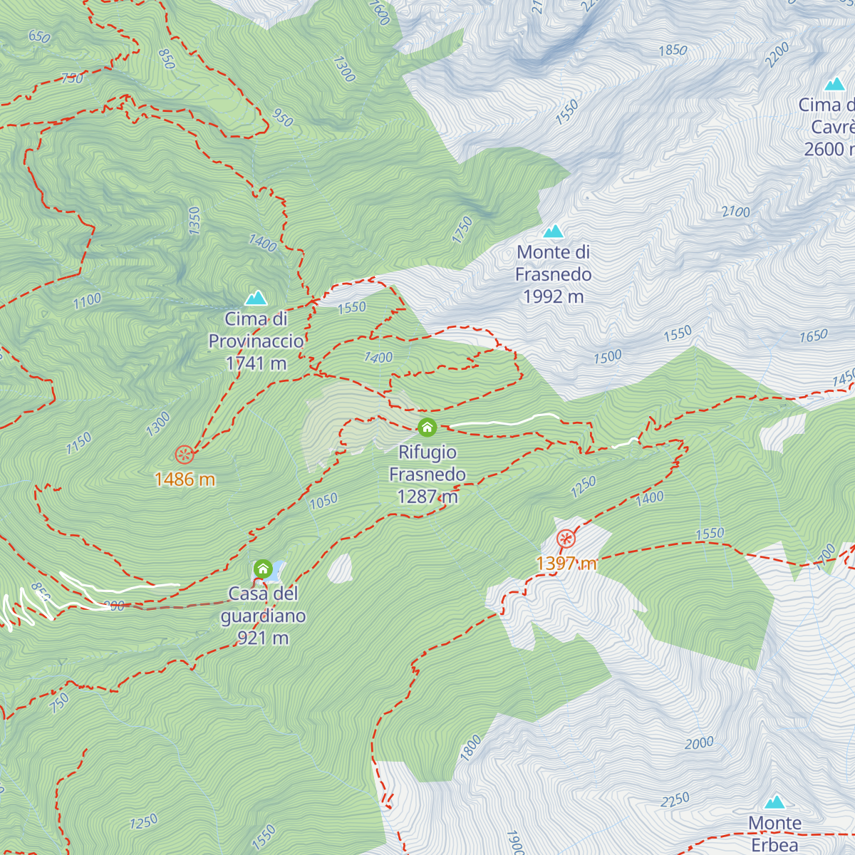 Rifugio Frasnedo map