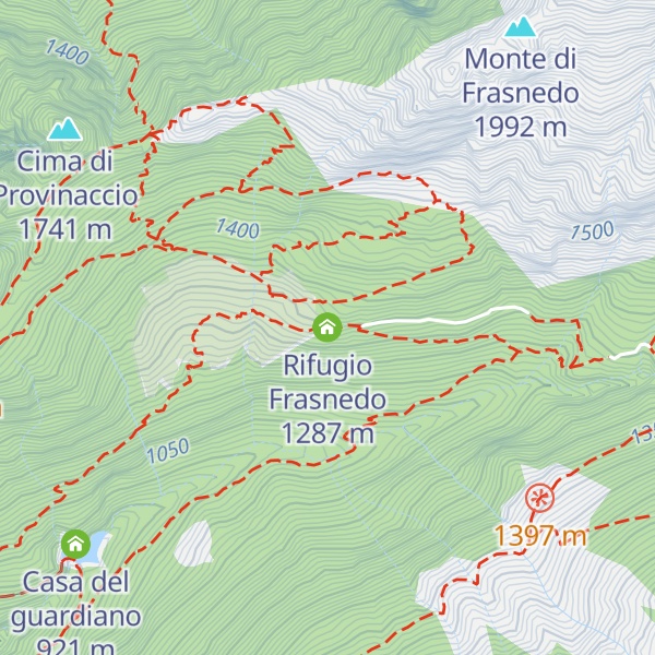 Map of Rifugio Frasnedo