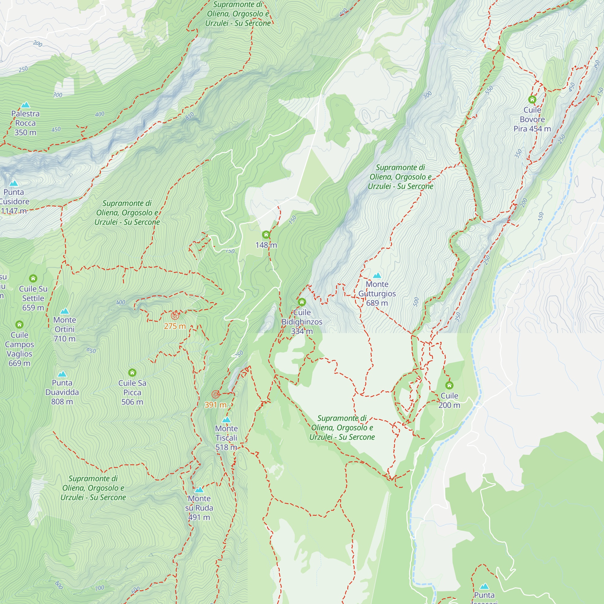 Cuile Bidighinzos map
