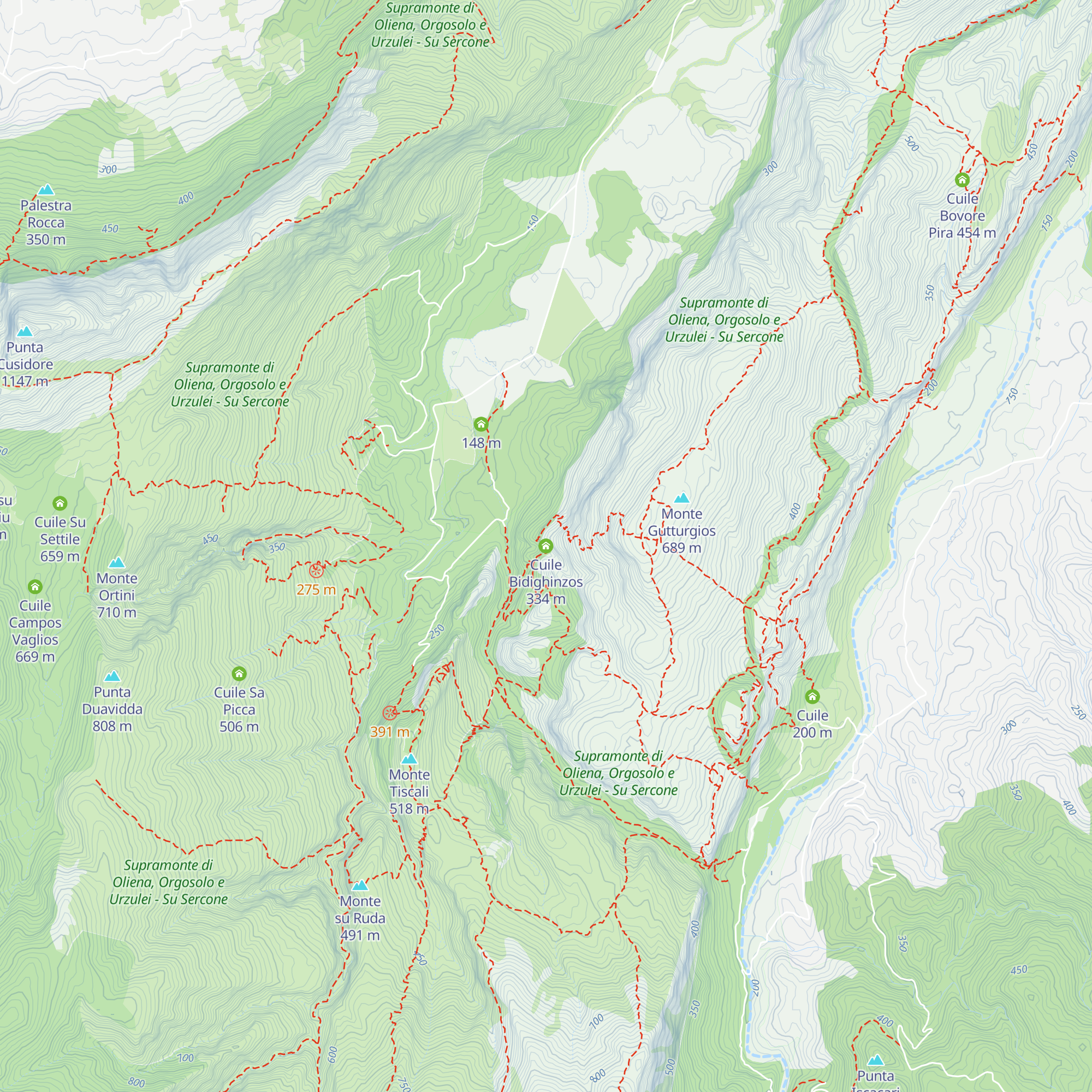 Cuile Bidighinzos map