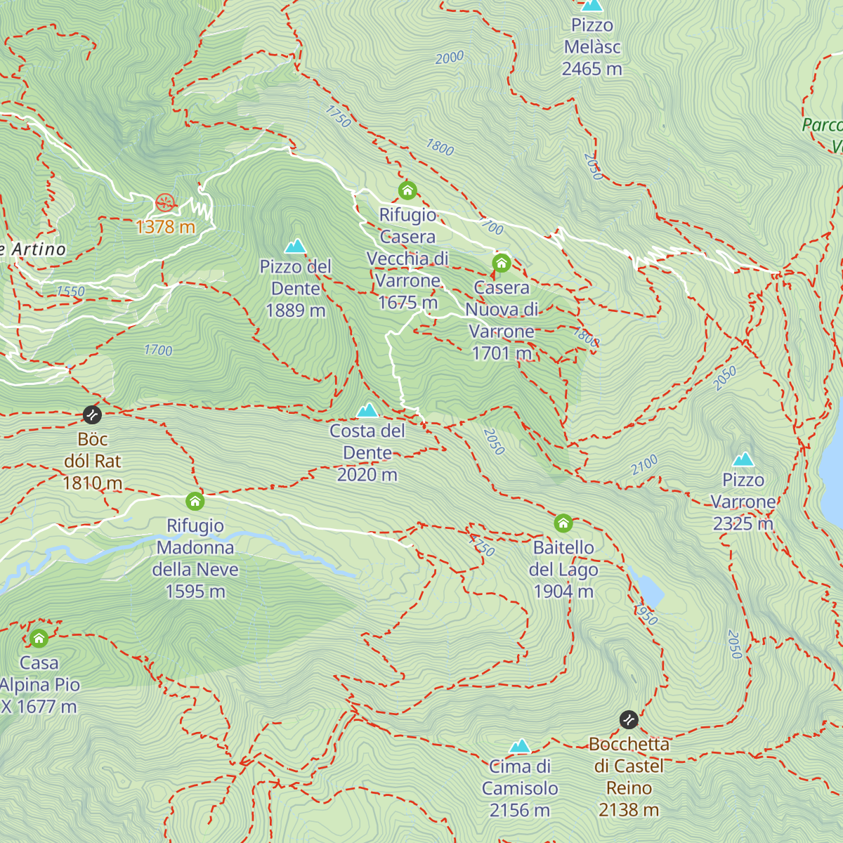 Rifugio Santa Rita map