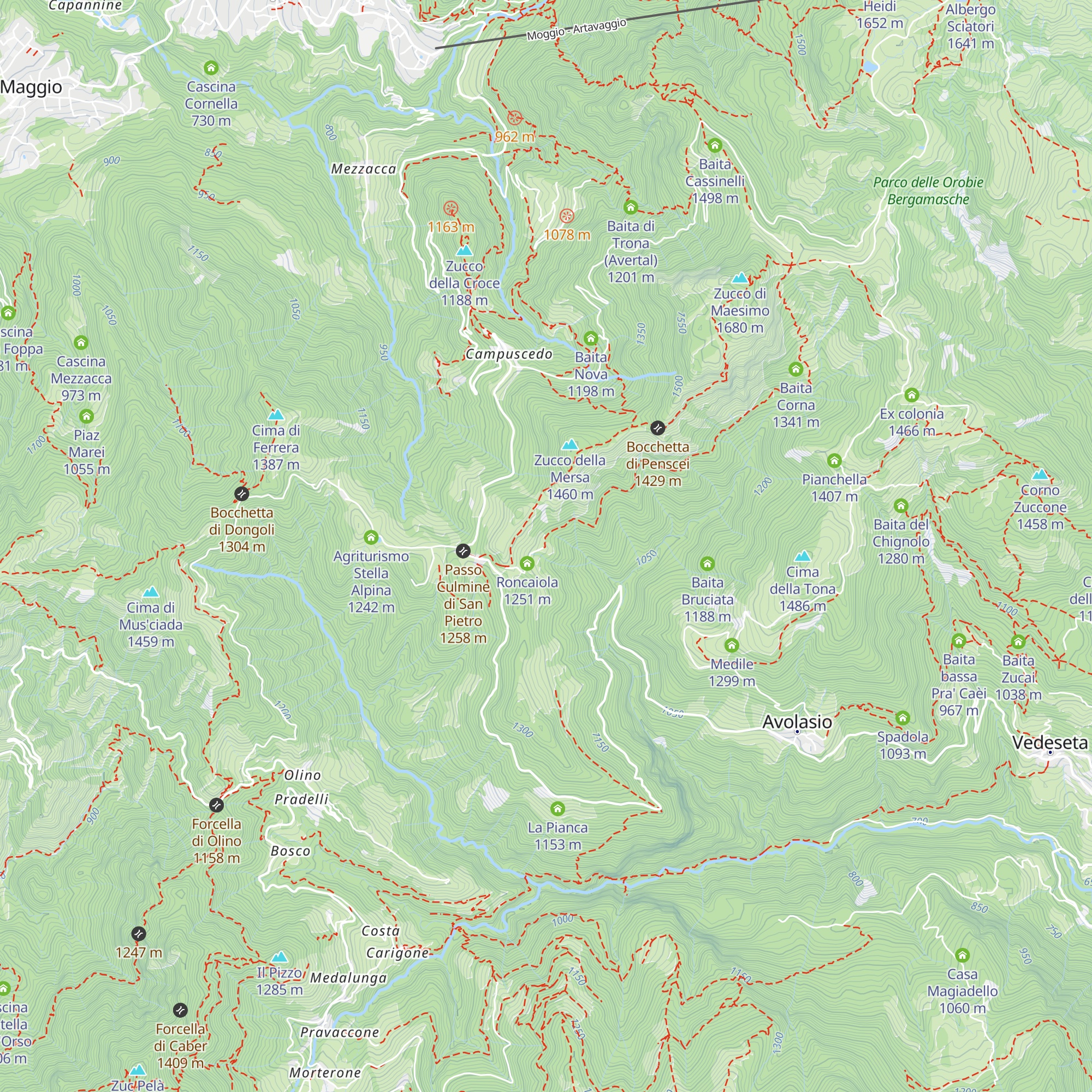 Cascine Culmine map