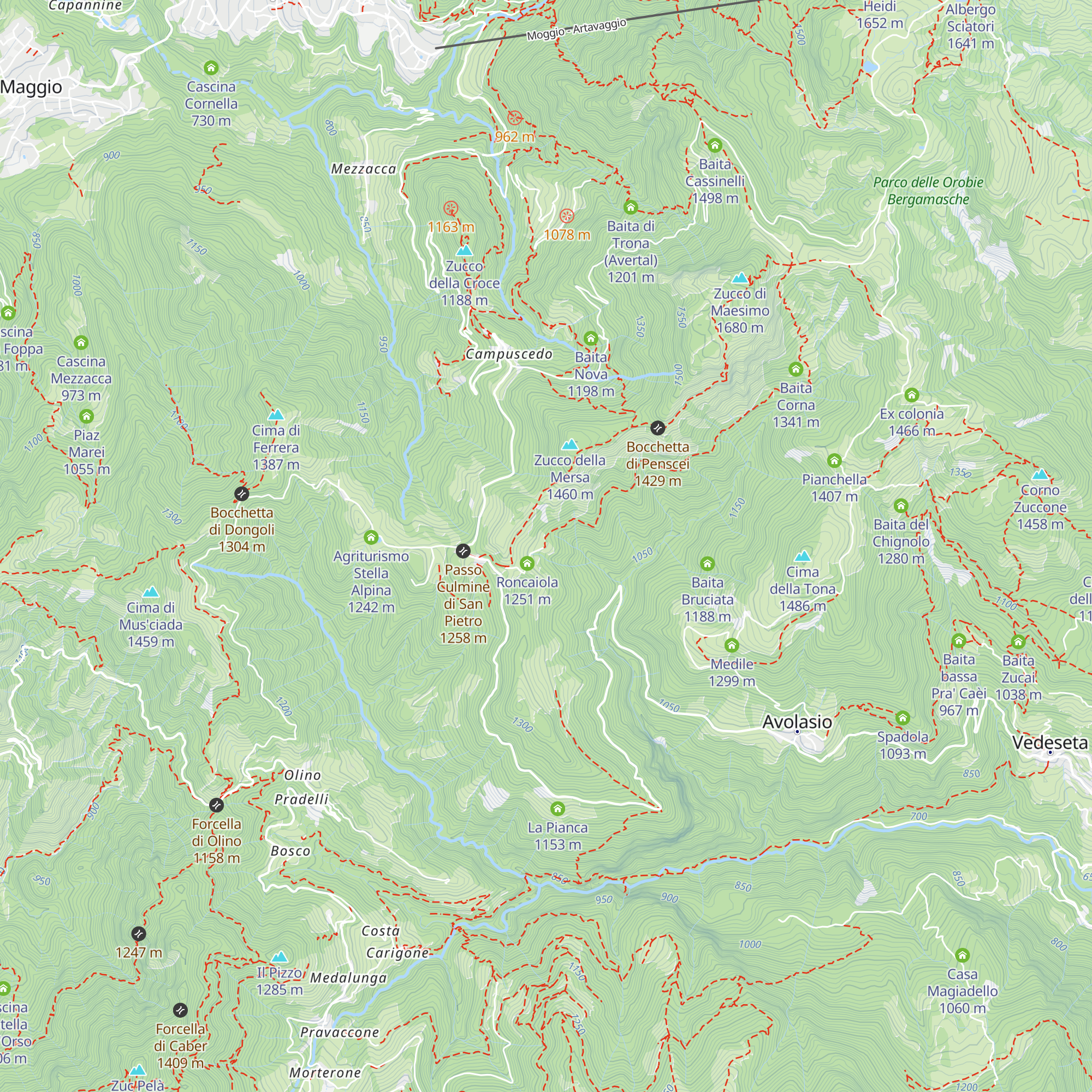 Cascine Culmine map