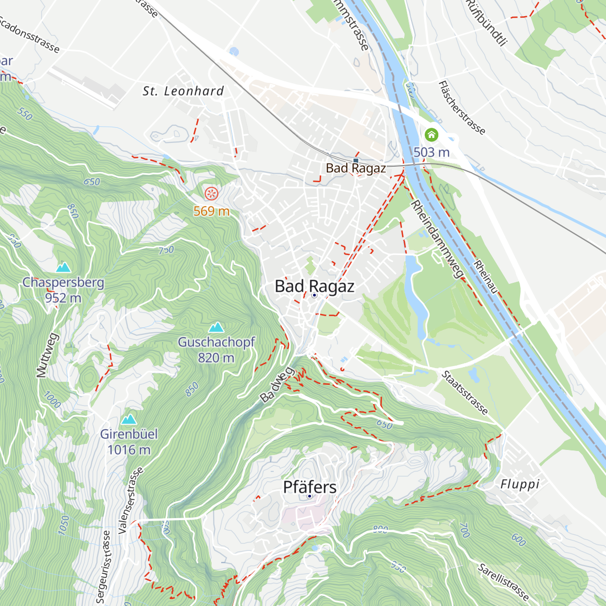 Tourist Office Bad Ragaz map