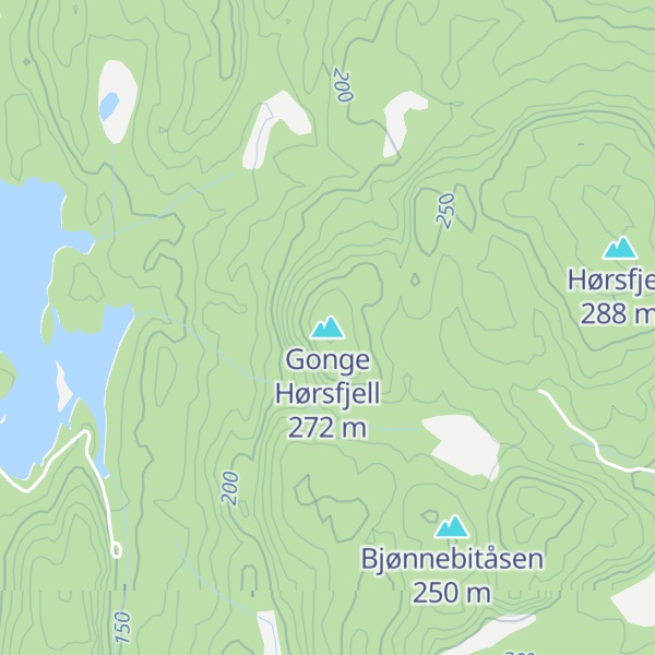Map of Gonge Hørsfjell