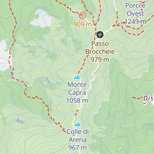 Map of Monte Capra