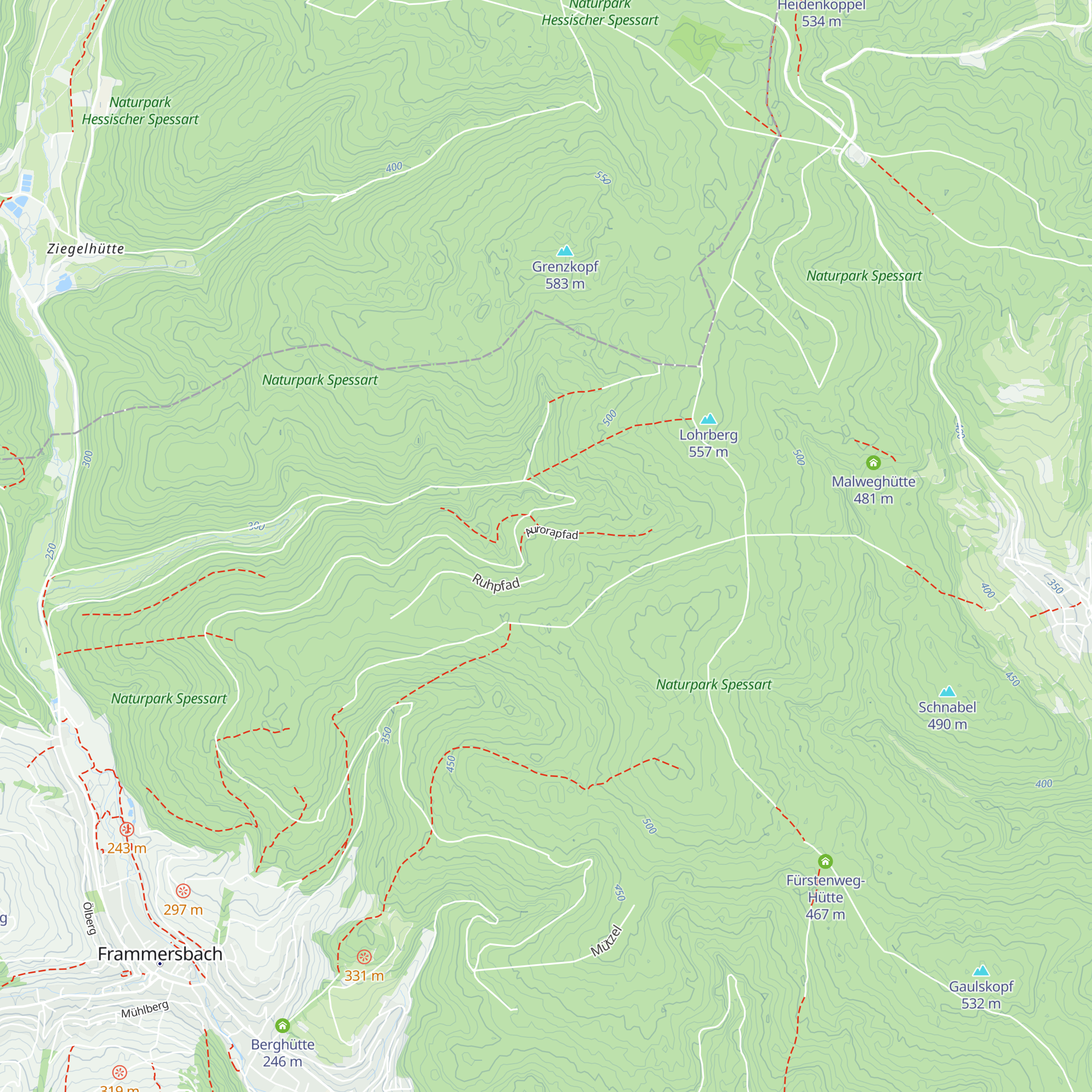 Aurora-Hütte map