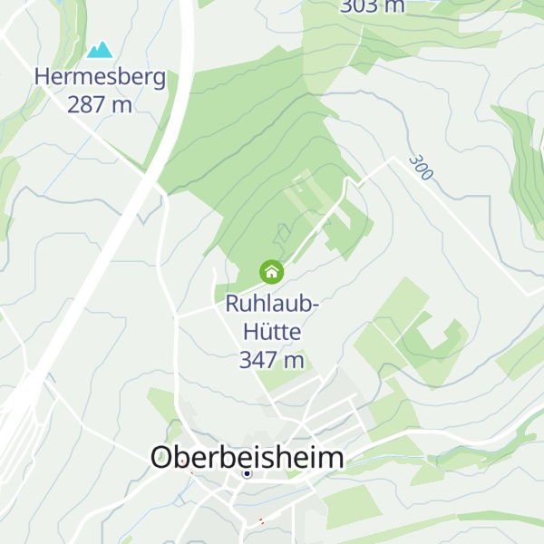 Map of Ruhlaub-Hütte