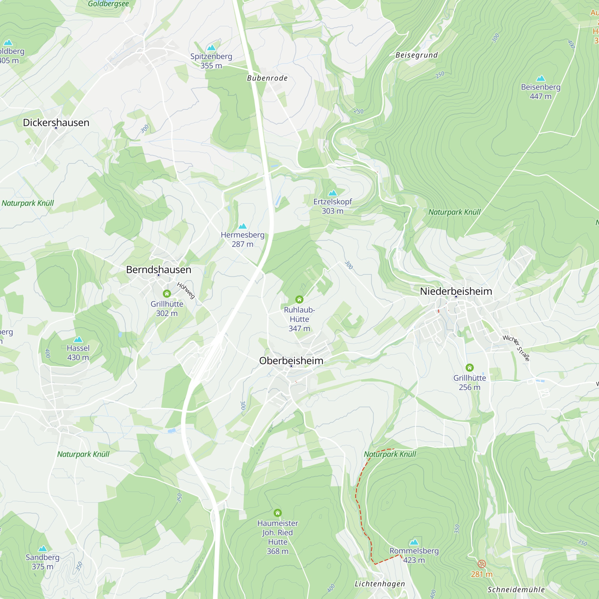 Ruhlaub-Hütte map