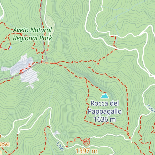 Map of Monte Le Trevine - cima ovest