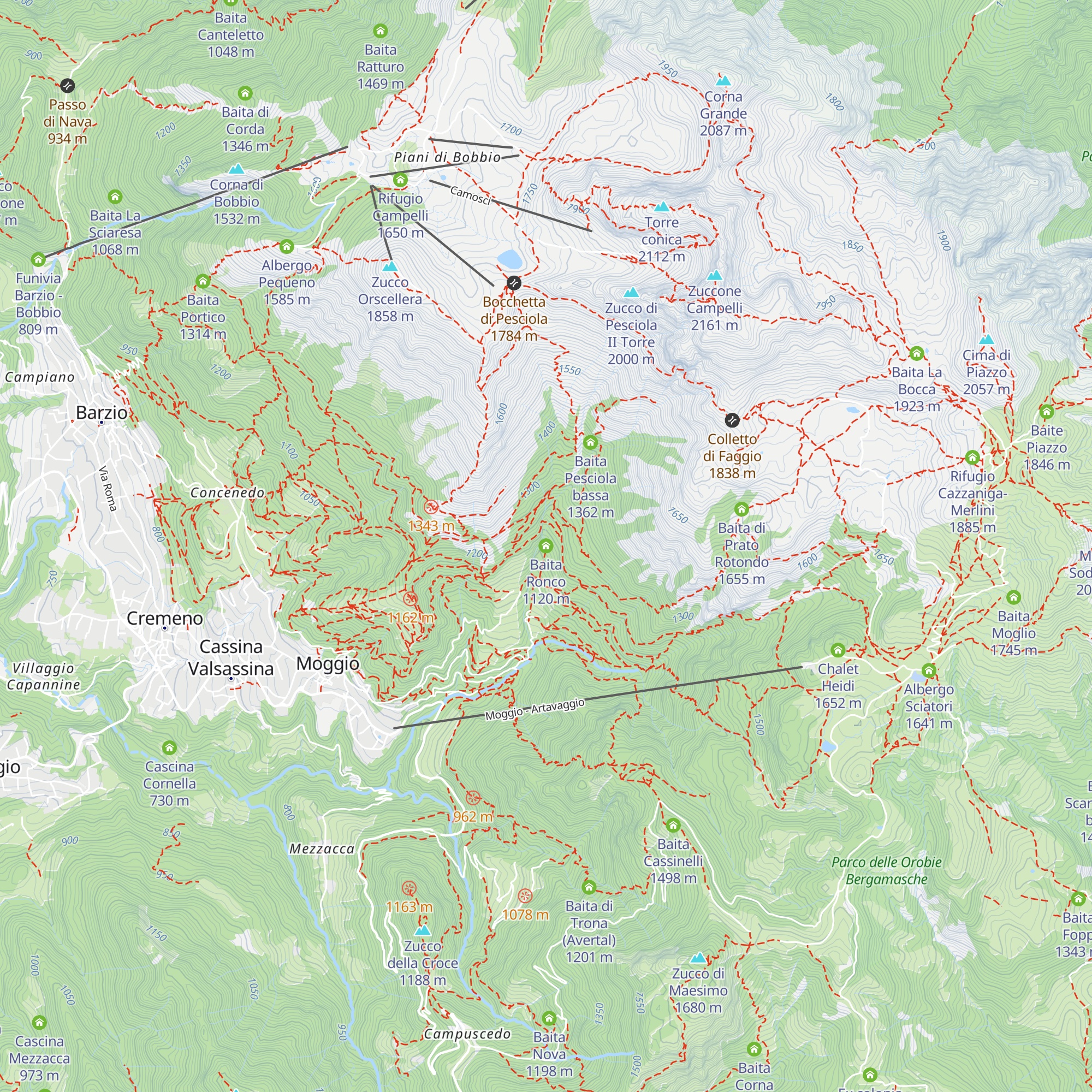 Baita Ronco map