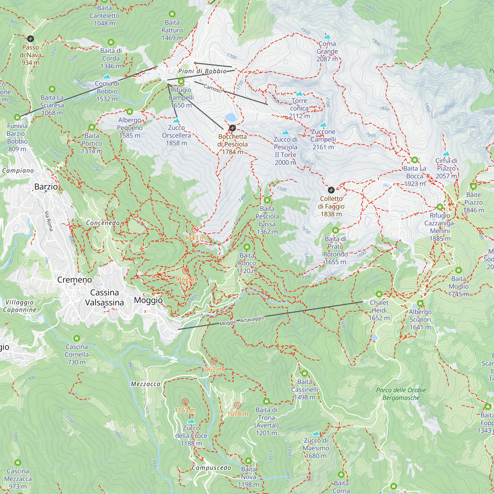 Baita Ronco map