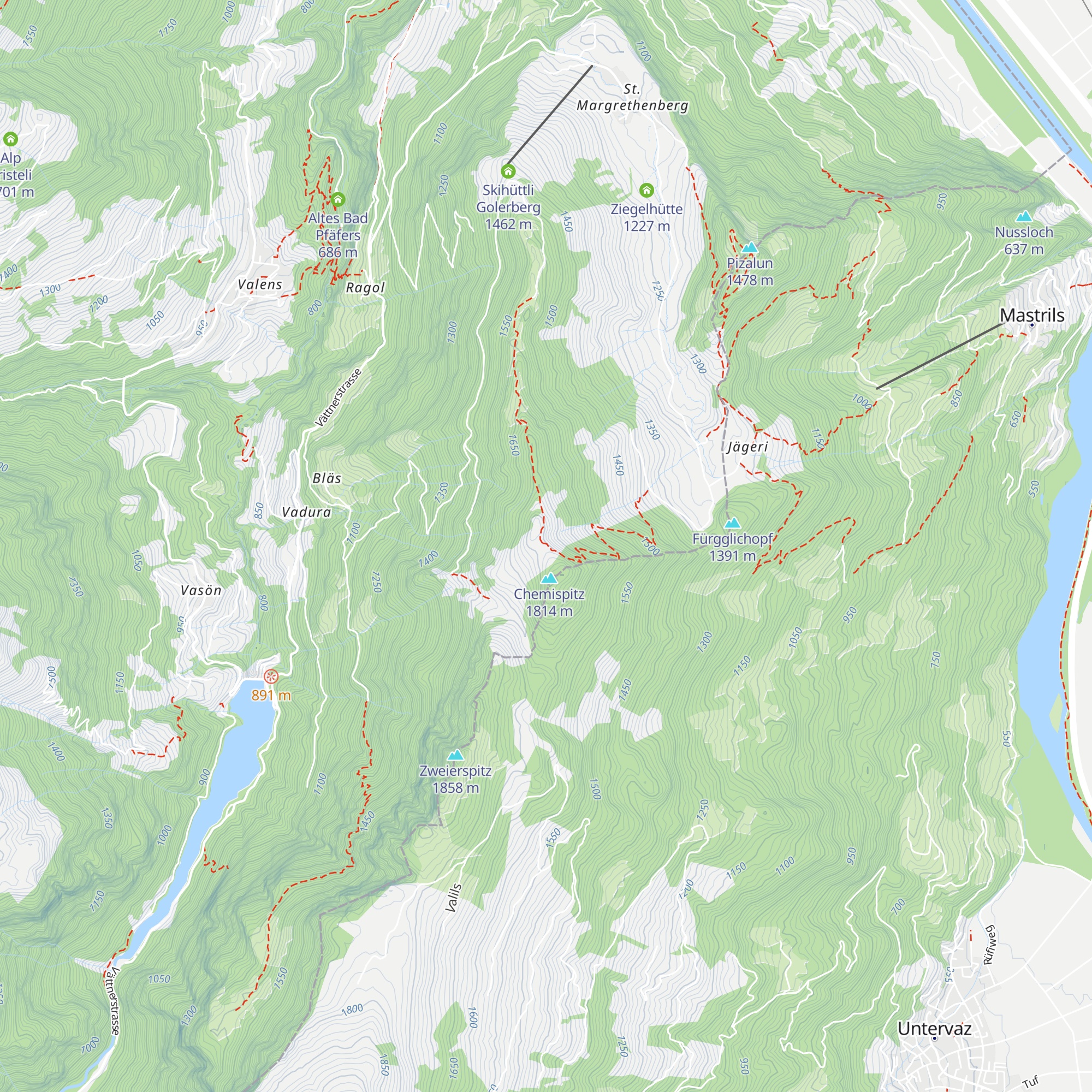 Alphütte Maton map