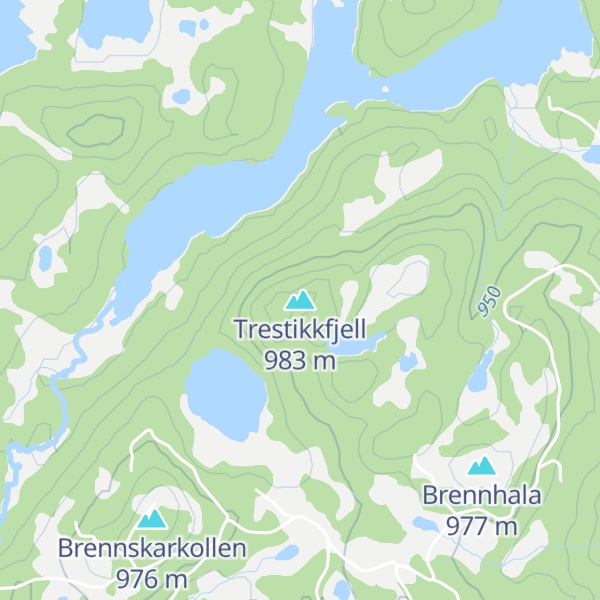 Map of Trestikkfjell
