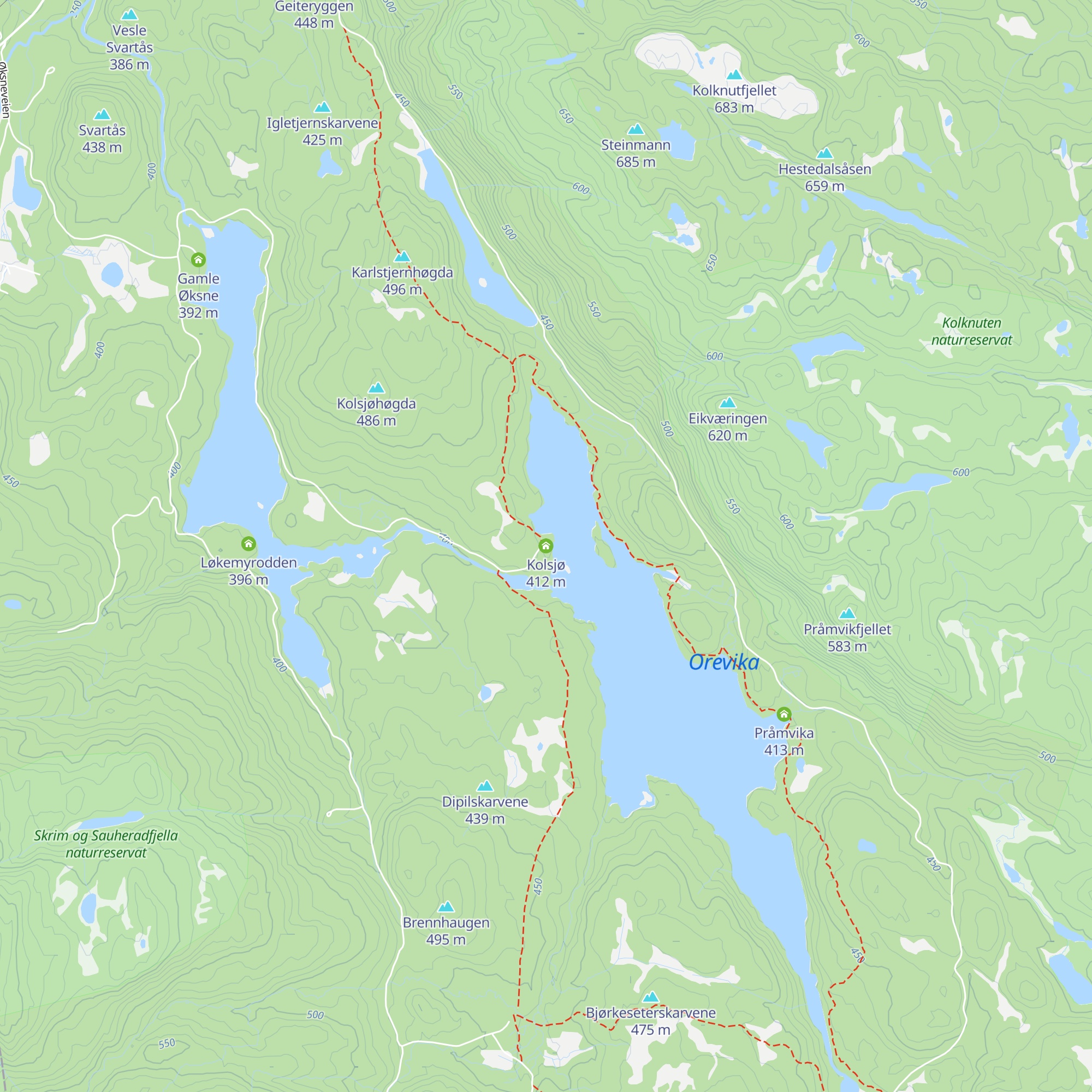 Kolsjø map
