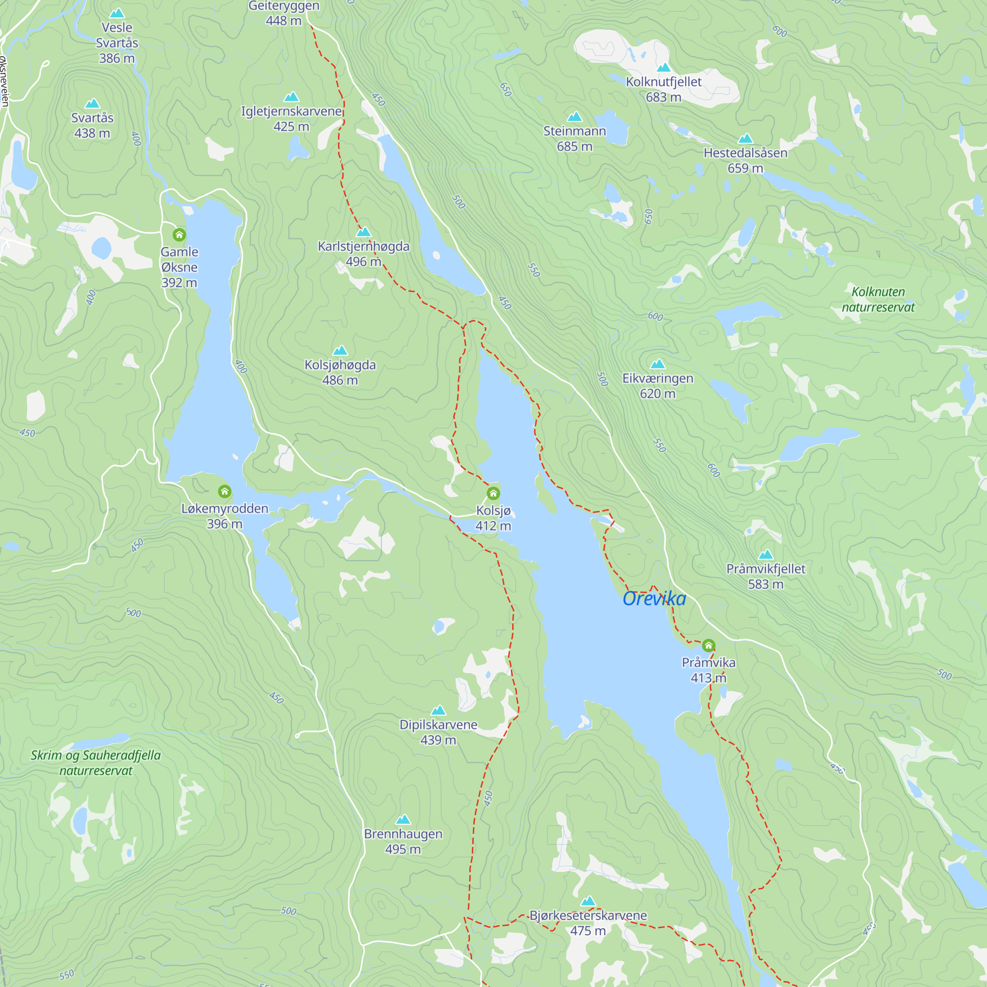 Kolsjø map
