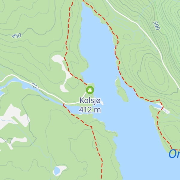 Map of Kolsjø