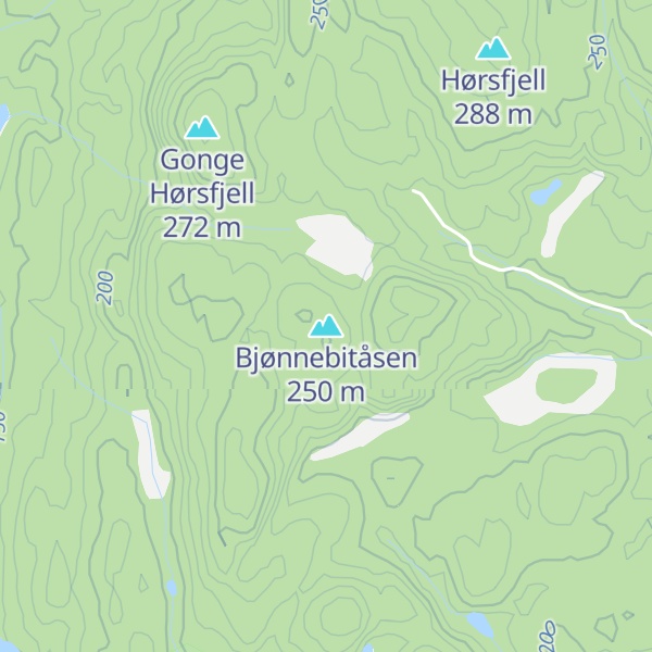 Map of Bjønnebitåsen