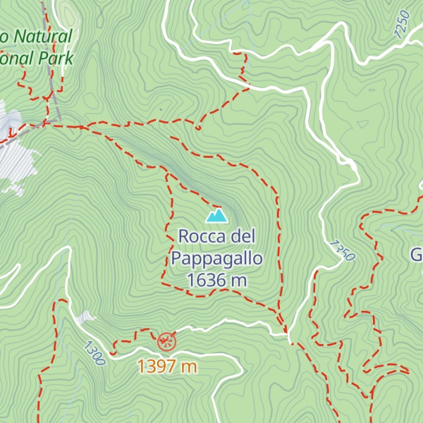 Map of Monte Le Trevine - cima est