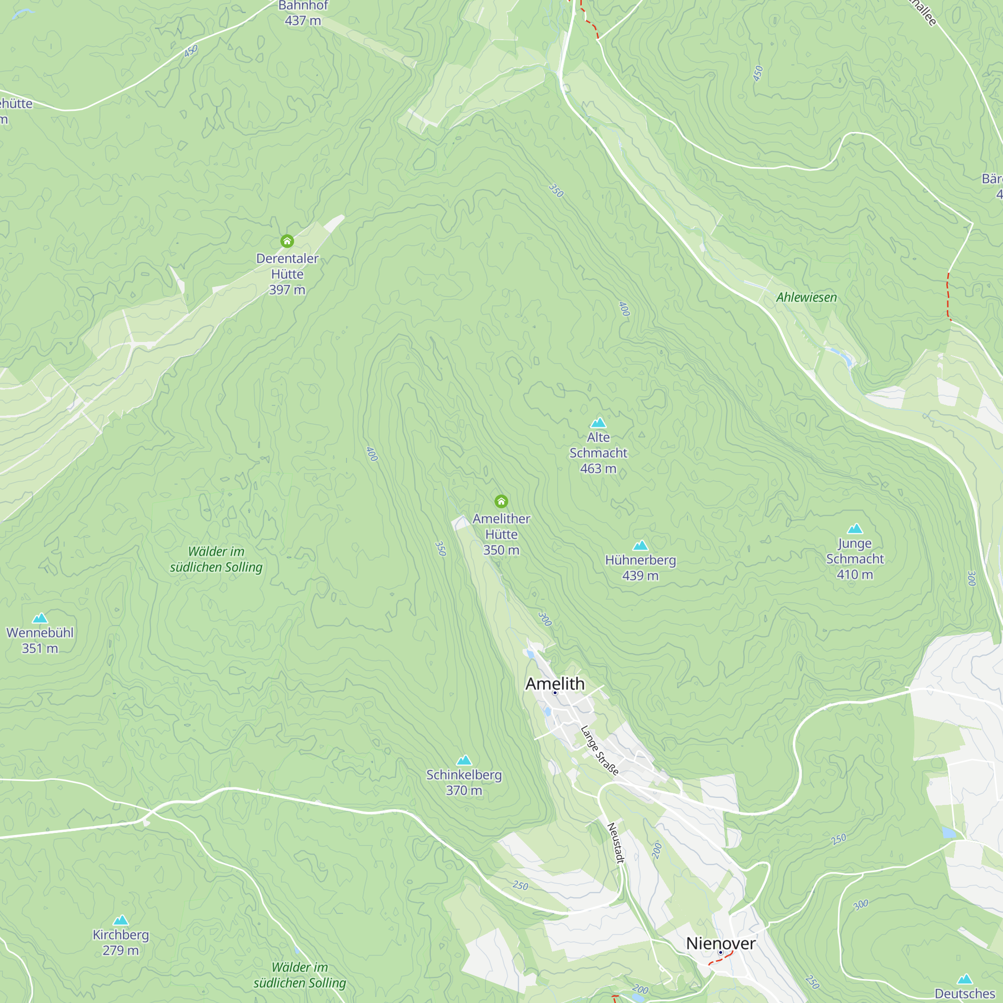 Amelither Hütte map