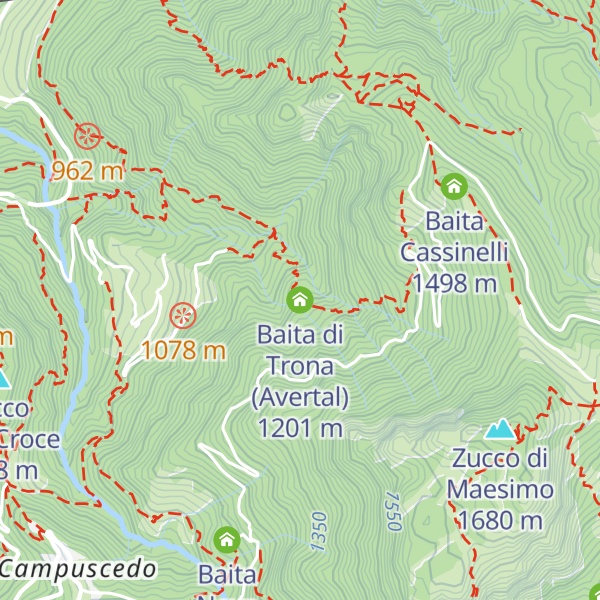 Map of Baita di Trona (Avertal)