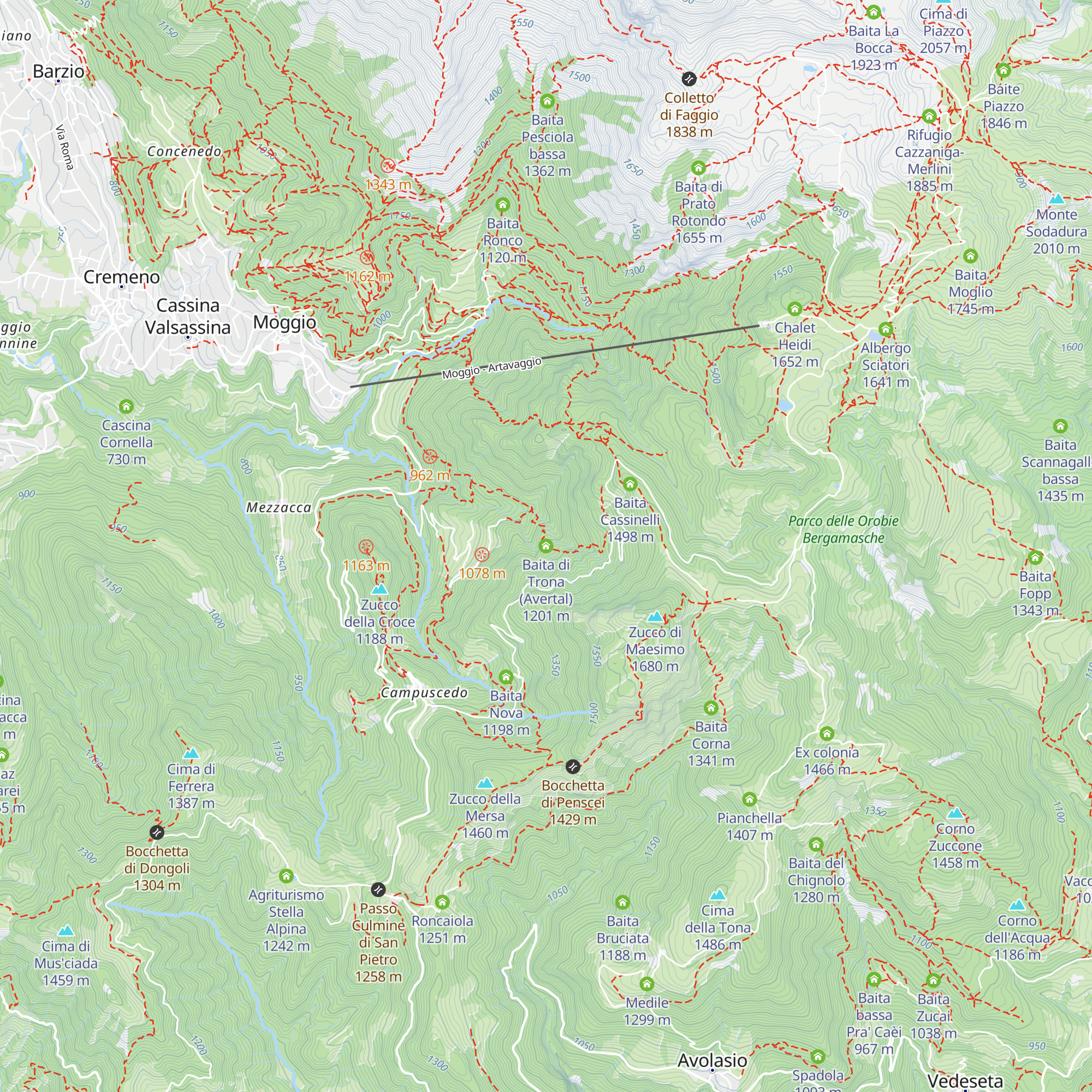 Baita di Trona (Avertal) map
