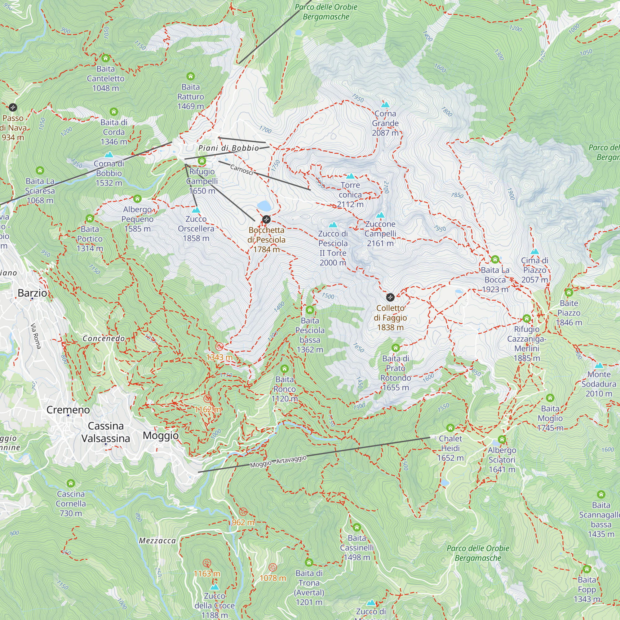 Baita Pesciola bassa map