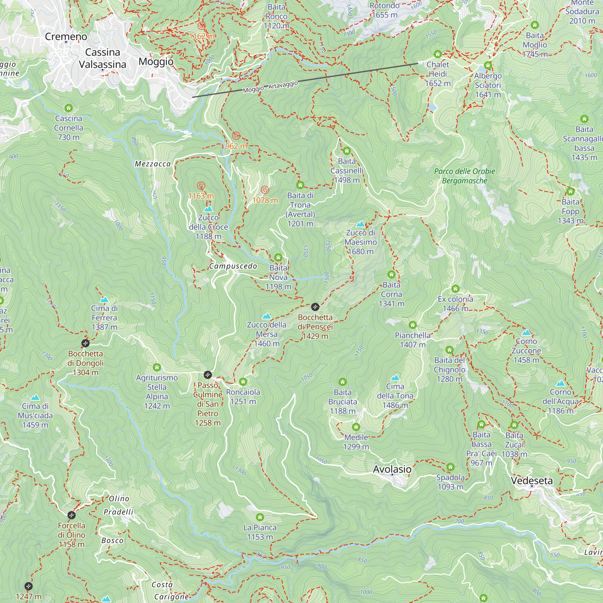 Baitel del Lozz map