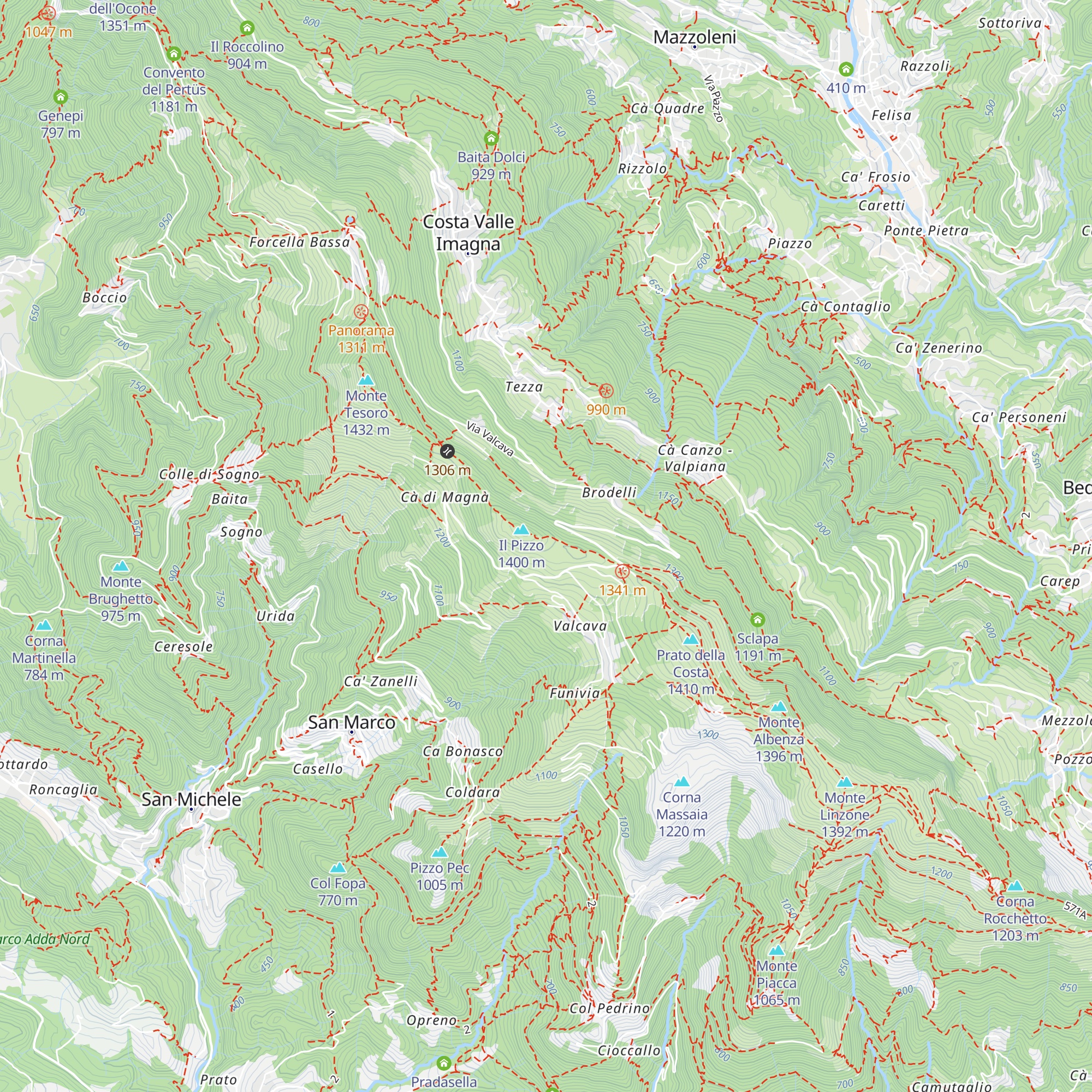 Capanna Luigi De Ponti map