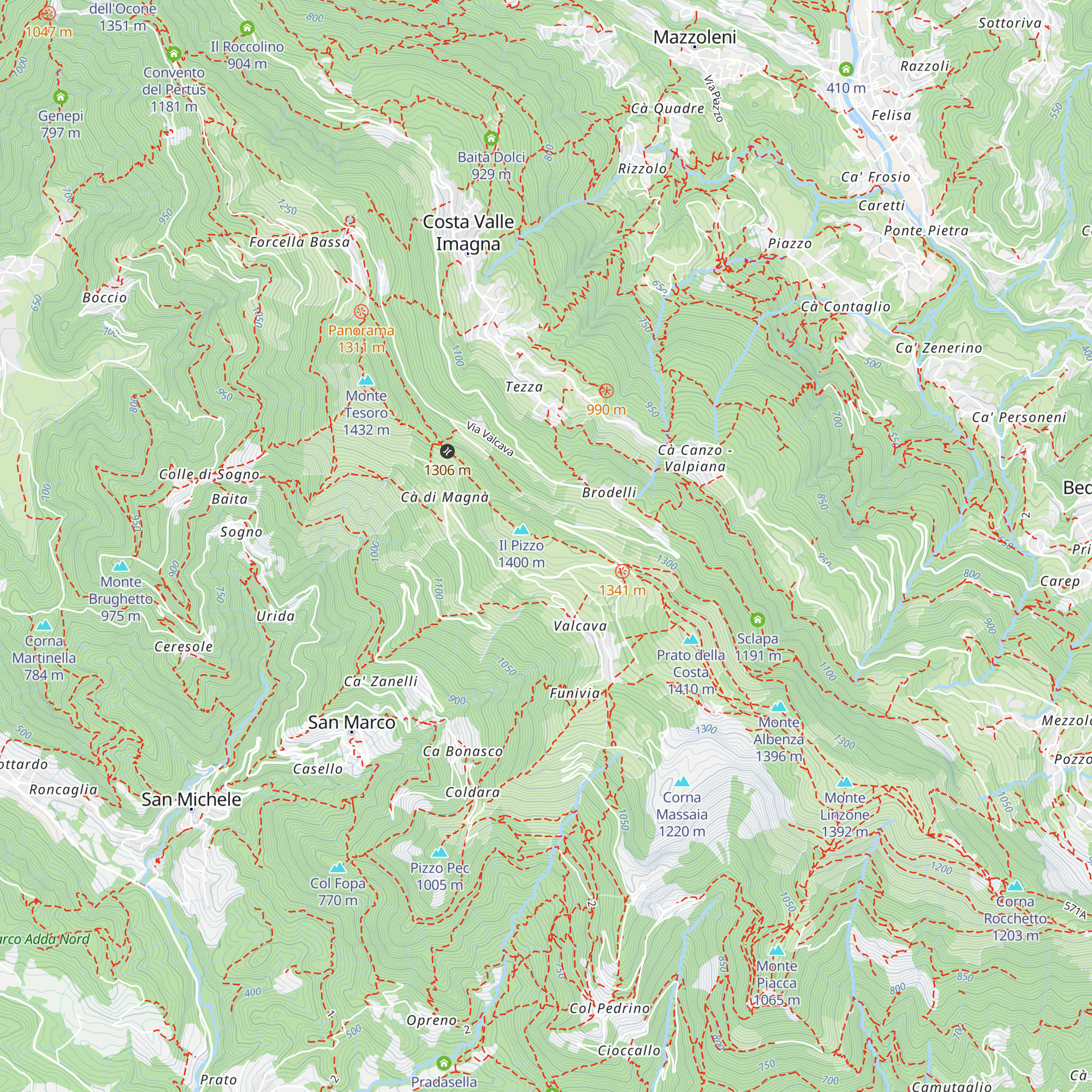 Capanna Luigi De Ponti map