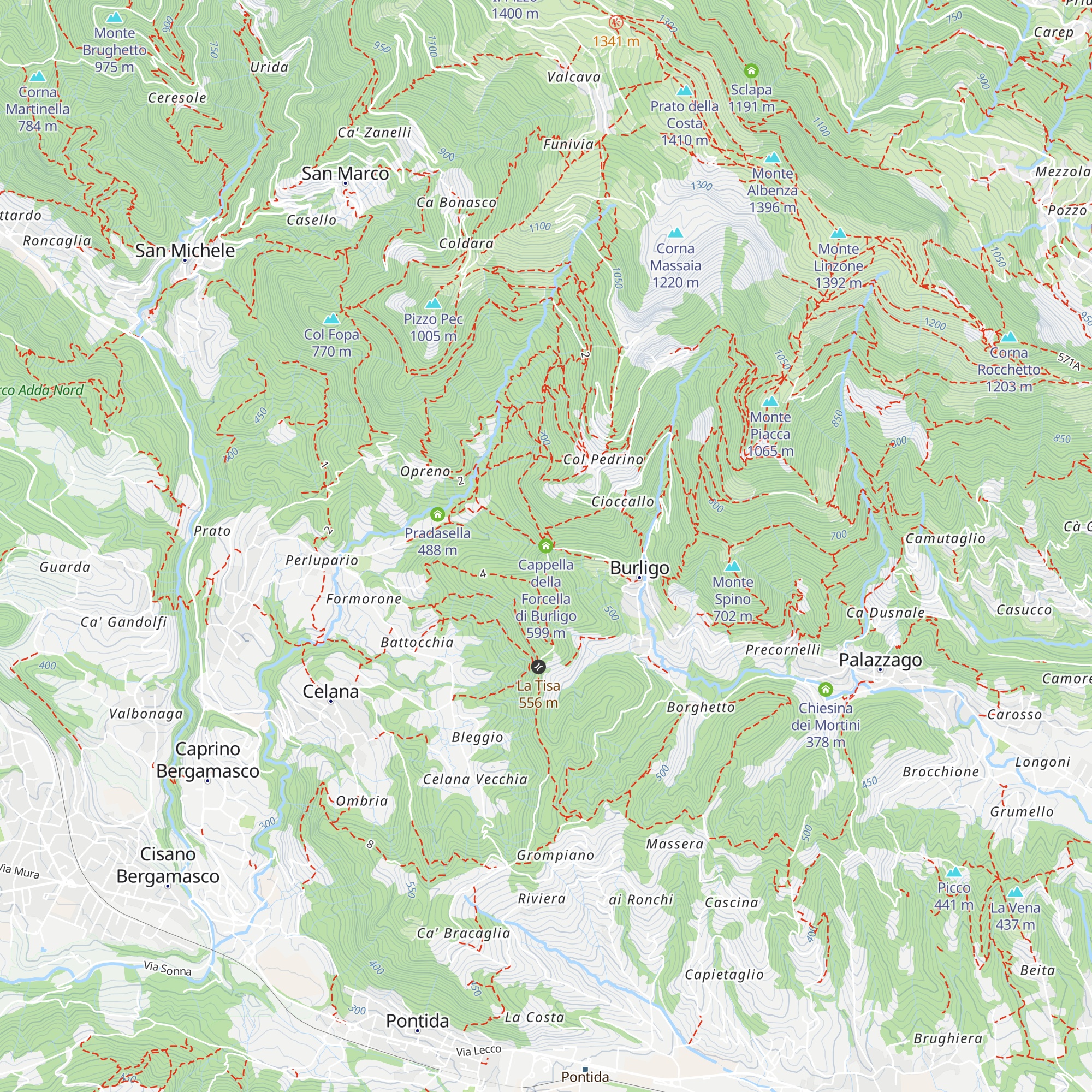 Cappella della Forcella di Burligo map