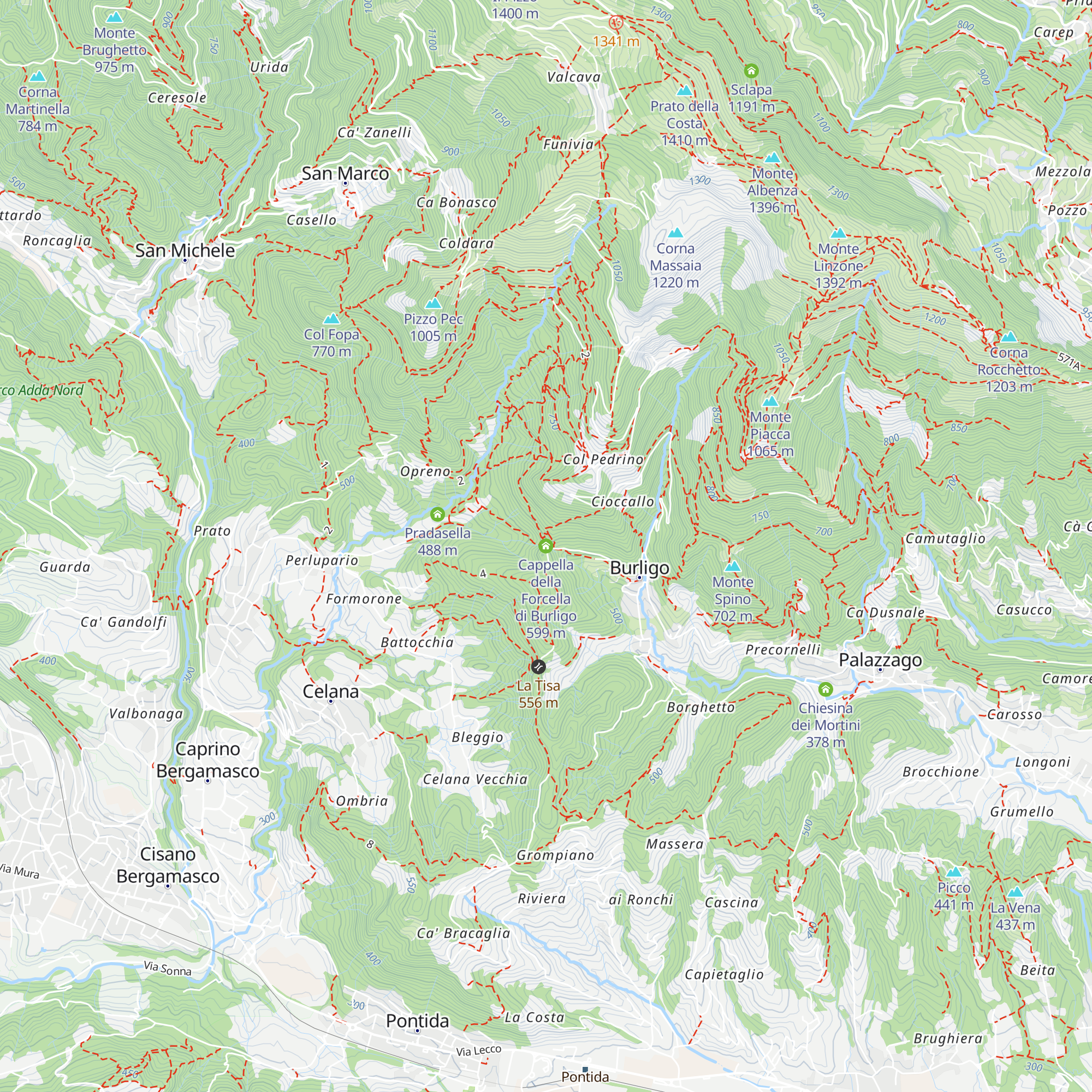 Cappella della Forcella di Burligo map