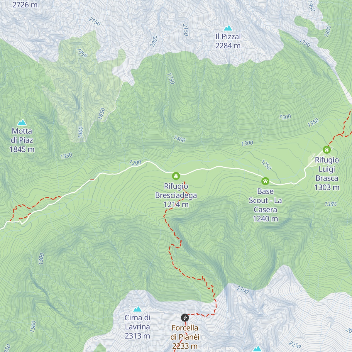 Rifugio Bresciadega map