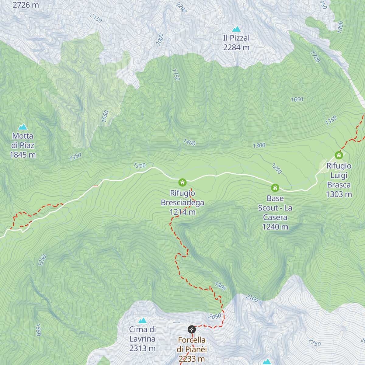 Rifugio Bresciadega map