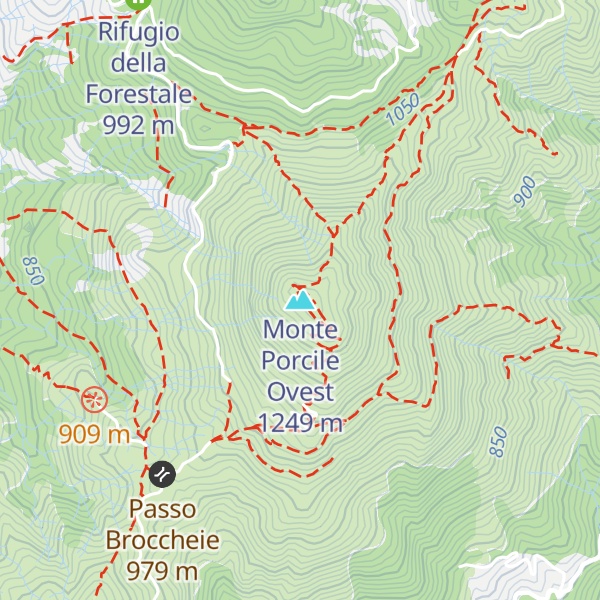 Map of Monte Porcile Ovest