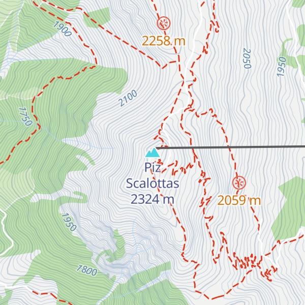 Map of Piz Scalottas