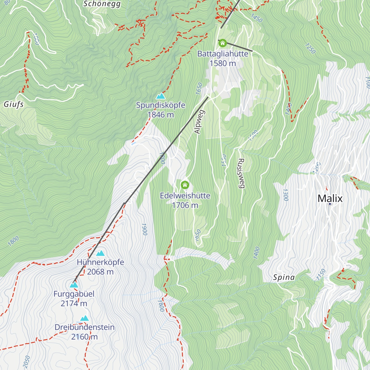 Edelweishütte map