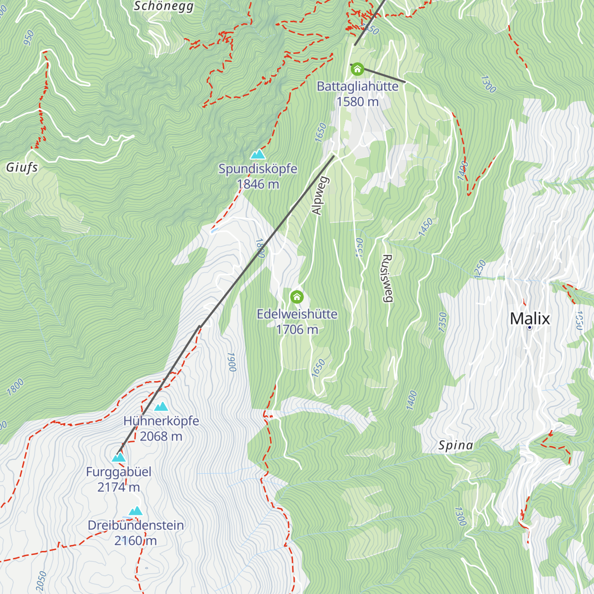 Edelweishütte map