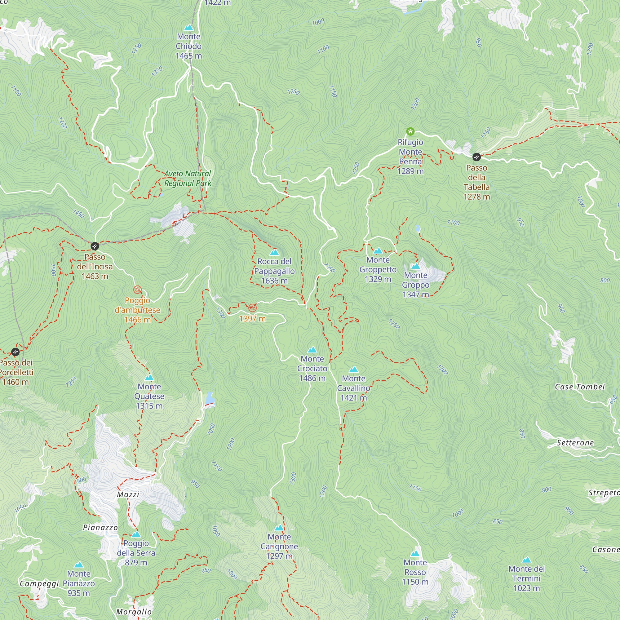 Rifugio Faggio dei Tre Comuni map