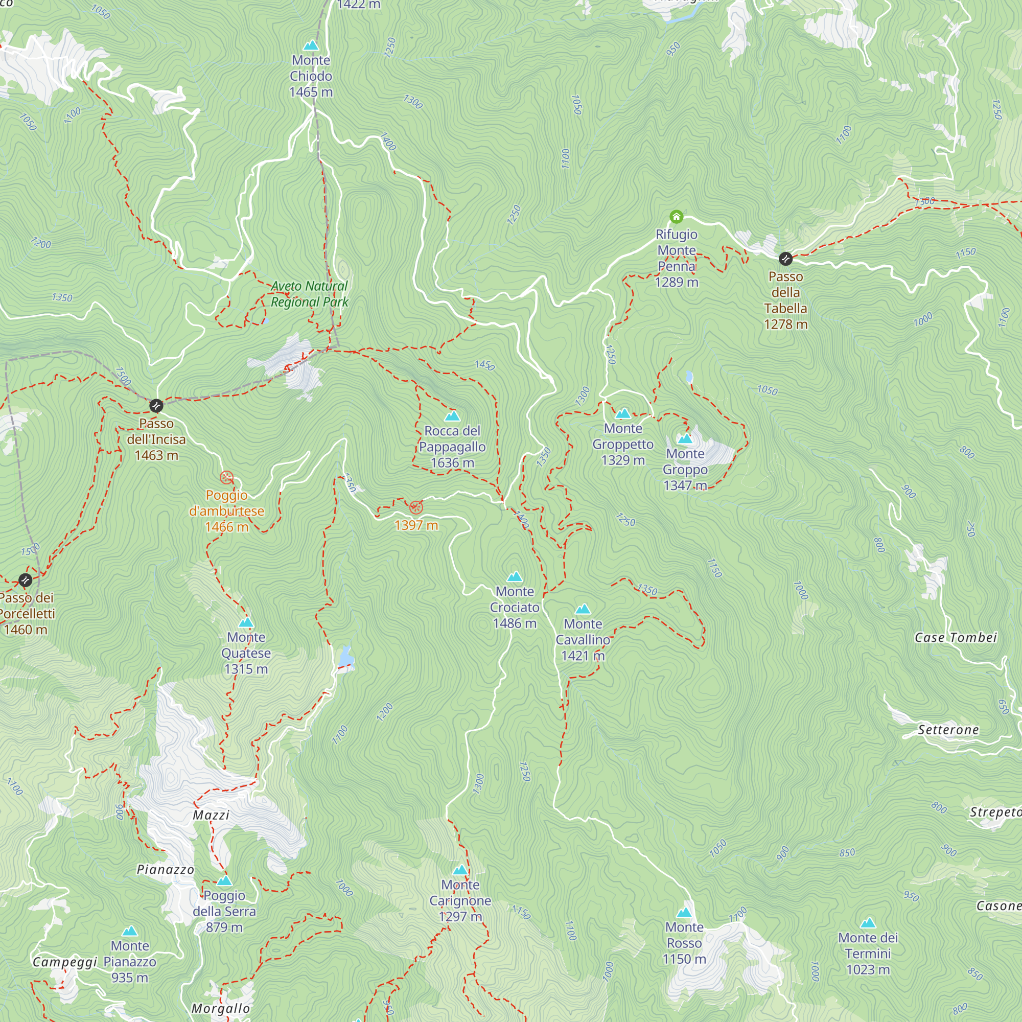 Rifugio Faggio dei Tre Comuni map