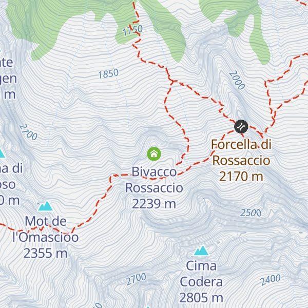 Map of Bivacco Rossaccio