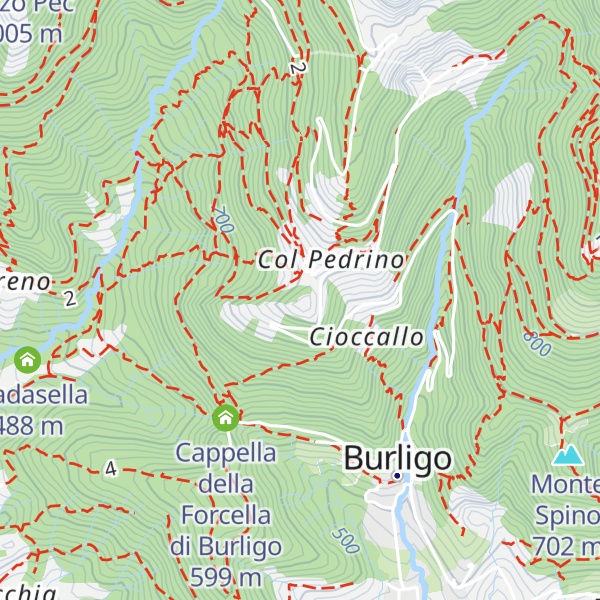 Map of Col Pedrino